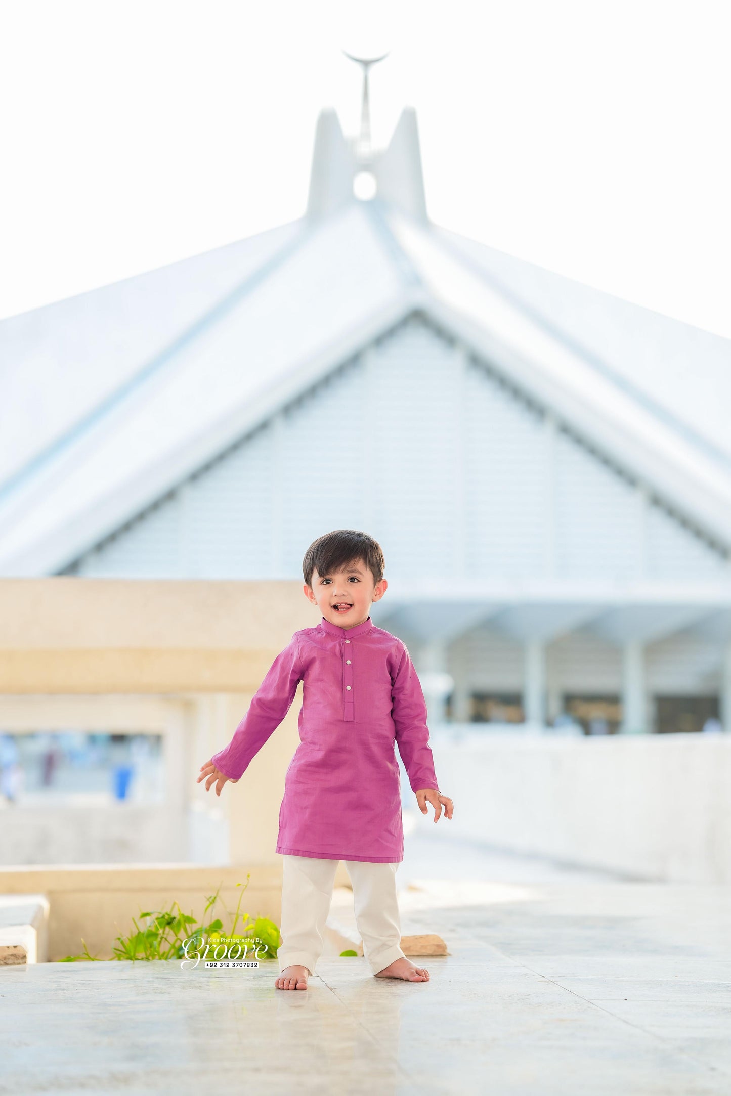 Orchid kurta with white pajama