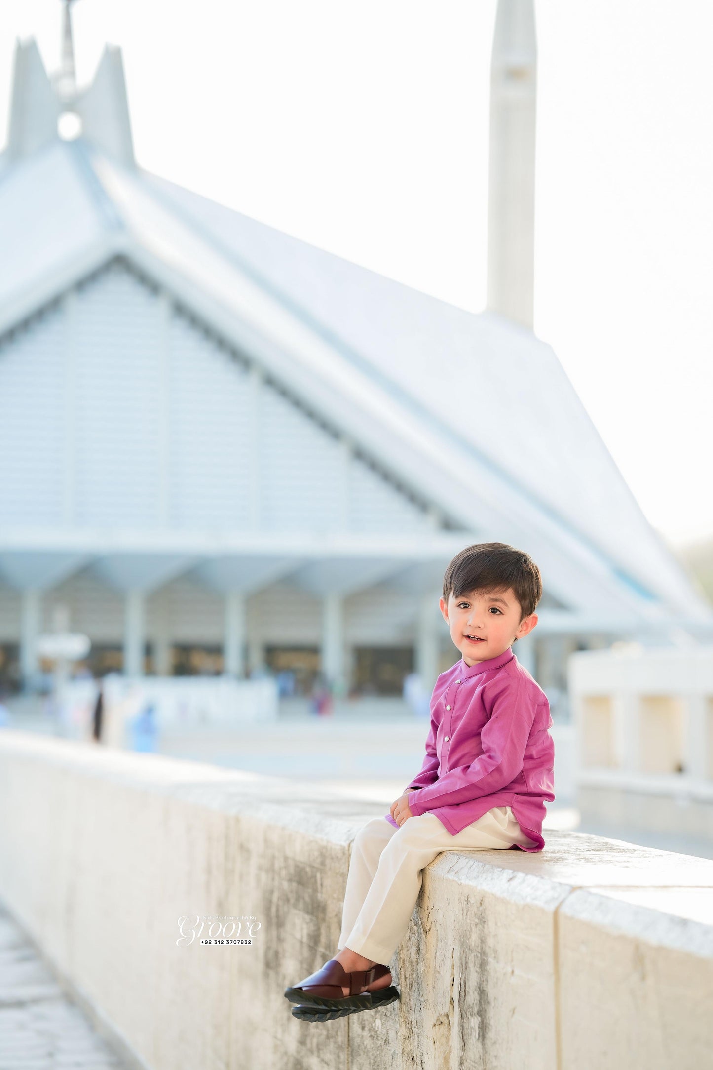 Orchid kurta with white pajama