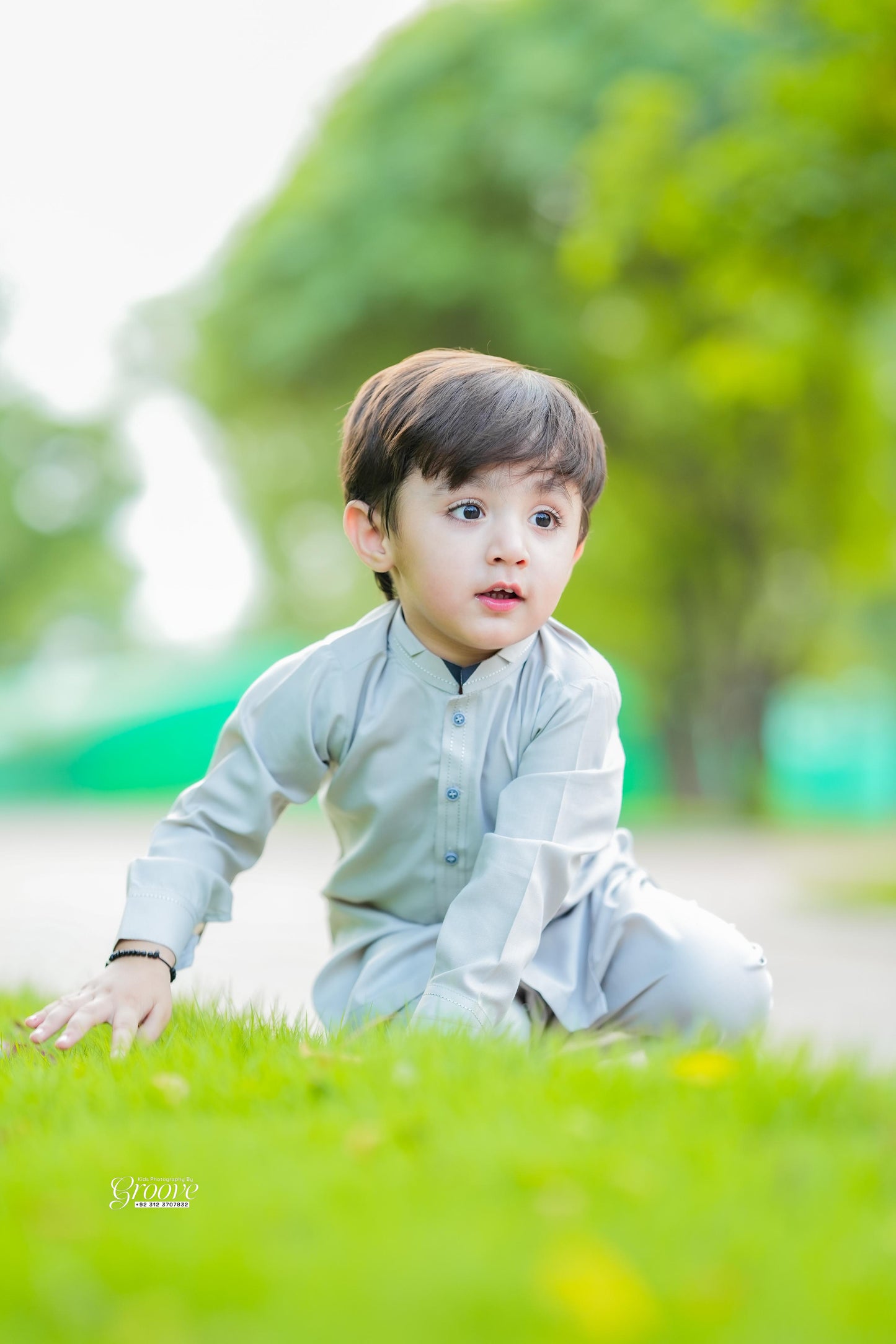 Light grey kurta pajama