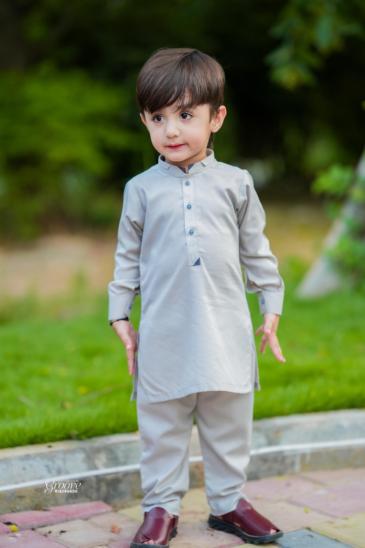 Light grey kurta pajama