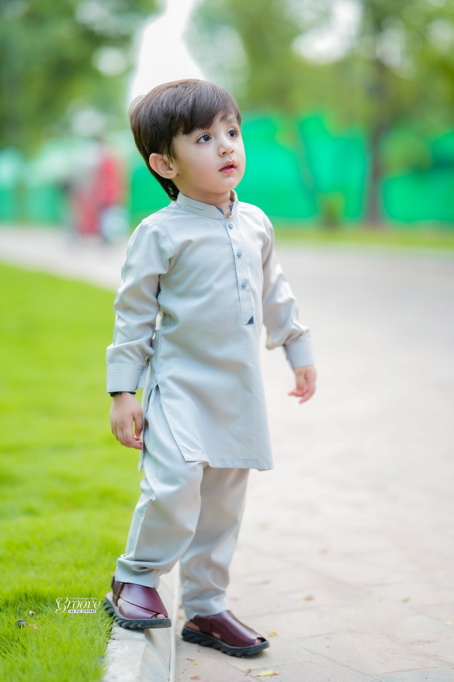 Light grey kurta pajama